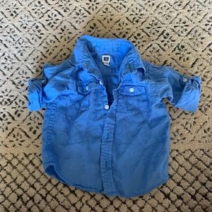 Janie and Jack roll sleeve button up